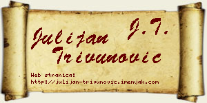 Julijan Trivunović vizit kartica